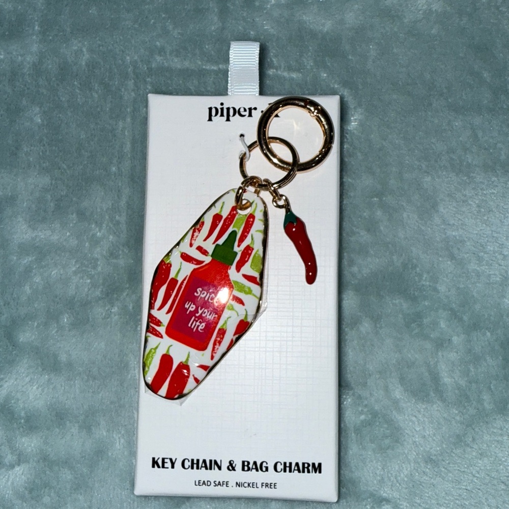 Piper K Red and Green Key Chain & Bag Charm - Picture 6 of 9